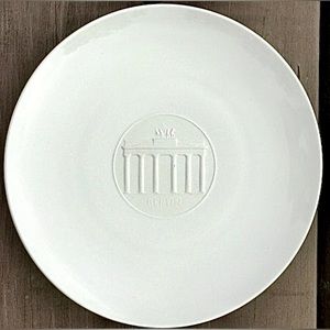 Vintage Porcelain KPM BERLIN Brandenberger Tor Bisque Relief Medallion Plate